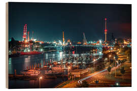 Trebilde Kaiser Wilhelm Bridge and marina in Wilhelmshaven from above