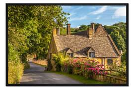 Gerahmter Kunstdruck Landhaus in den Cotswolds (England)