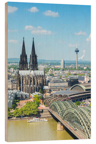 Wood print Cologne Cathedral (Cathedral of St. Peter)