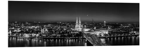 Quadro em PVC Panorama of the Cologne skyline, Germany