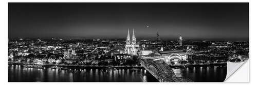 Wall sticker Panorama of the Cologne skyline, Germany