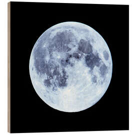 Quadro de madeira Blue Full Moon