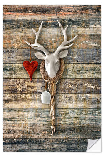 Wall sticker Deer Heart