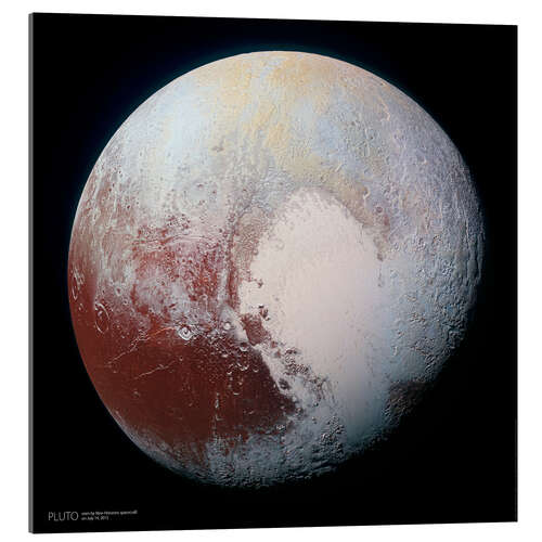 Acrylic print Pluto, seen by New Horizons spacecraft