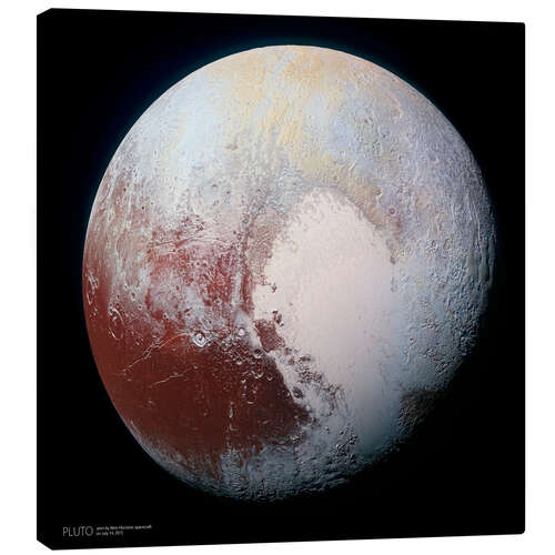 Canvas print Pluto, seen by New Horizons spacecraft