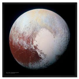 Gerahmter Kunstdruck Pluto, Aufnahme von New Horizons (2015)