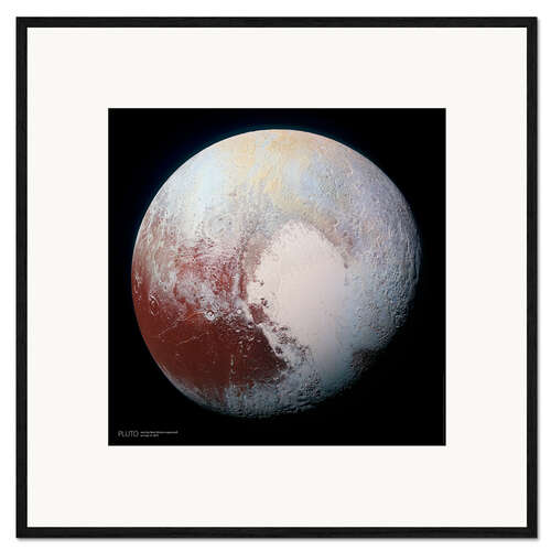 Kehystetty taidepainatus Pluto, seen by New Horizons spacecraft