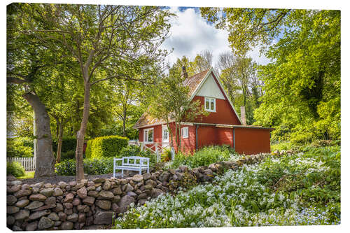 Leinwandbild Idyllisches Sommerhaus auf Bornholm (Dänemark)