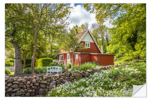 Wandsticker Idyllisches Sommerhaus auf Bornholm (Dänemark)