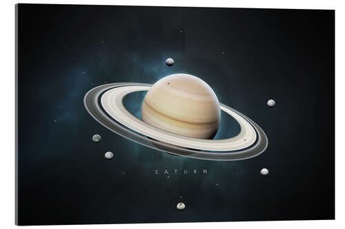 Quadro em acrílico Solar System Saturn