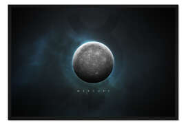 Gerahmter Kunstdruck Sonnensysten Merkur