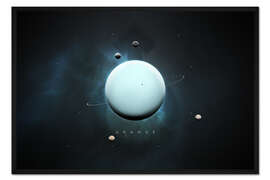 Gerahmter Kunstdruck Sonnensystem Uranus