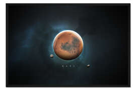 Gerahmter Kunstdruck Sonnensystem Mars