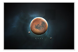 Poster Sonnensystem Mars