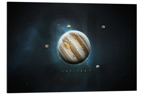 Aluminium print Solar System Jupiter