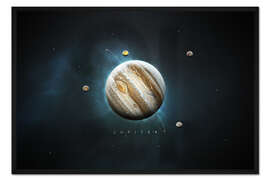 Gerahmter Kunstdruck Sonnensystem Jupiter
