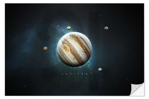 Vinilo para la pared Solar System Jupiter