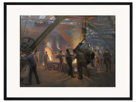 Gerahmter Kunstdruck Die Eisengießerei