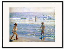 Gerahmter Kunstdruck Badende Knaben
