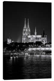 Canvastavla Cologne Cathedral at night - rclassen