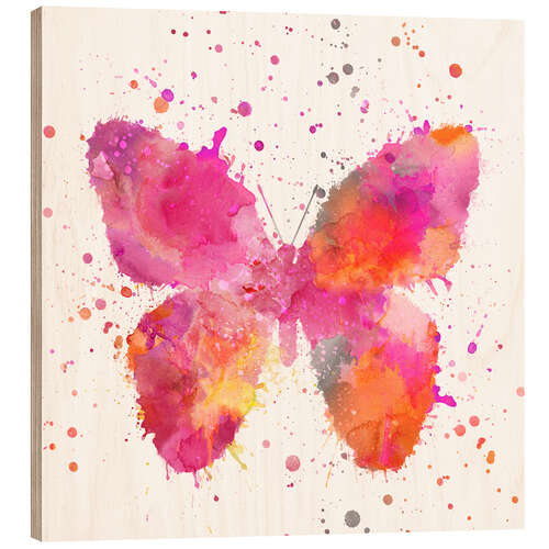 Wood print Artsy Butterfly