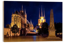 Trebilde Cathedral of Erfurt under the stars