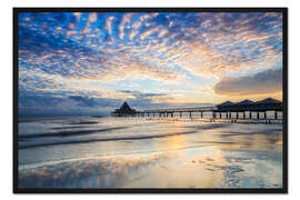 Gerahmter Kunstdruck Seebrücke Heringsdorf