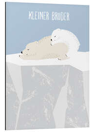 Magnettafel Kleiner Bruder, Eisbär