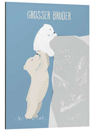 Magnettafel Großer Bruder, Eisbär