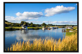 Gerahmter Kunstdruck Boddenidylle auf Rügen
