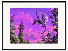 Gerahmter Kunstdruck Königreich der Drachen