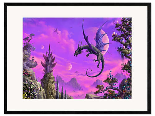 Gerahmter Kunstdruck Königreich der Drachen