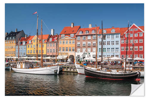 Wandsticker Alter Hafen Nyhavn in Kopenhagen (Dänemark)