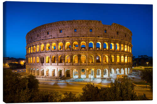 Tableau sur toile Colosseum in Rome at night