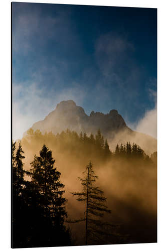 Aluminium print Foggy Morning in the Alps