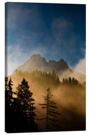 Canvas print Foggy Morning in the Alps