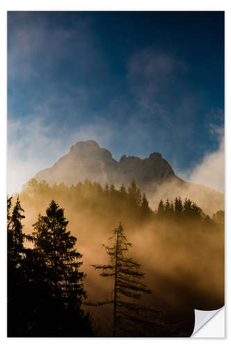 Wall sticker Foggy Morning in the Alps