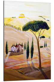 Magnettafel Toskana am Morgen