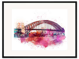 Gerahmter Kunstdruck Sydney Harbor Bridge