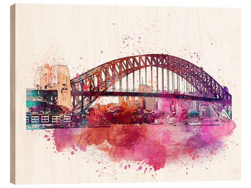 Holzbild Sydney Harbor Bridge