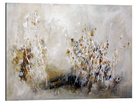 Quadro em alumínio Flower meadow on grey