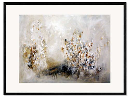 Kunsttryk i ramme Flower meadow on grey