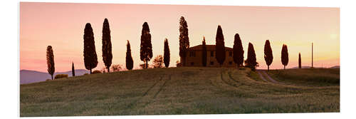 Foam board print House with cypresses, Tuscany