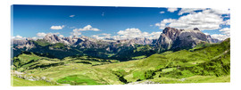 Tableau en verre acrylique  Panorama de l&#039;Alpe de Siusi - Sascha Kilmer