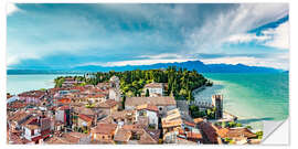 Wall sticker Sirmione in Italy, with Lake Garda