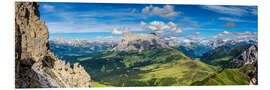 Foam board print The Dolomites in South Tyrol, panoramic view