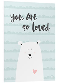 Hartschaumbild you are so loved - Mintgrün - m.belle