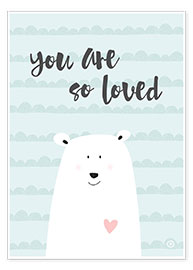 Wall print  You are so loved - Mint - m.belle
