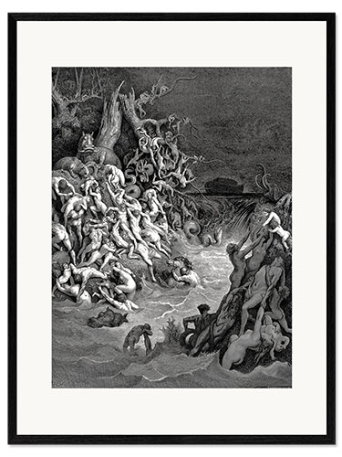 Impression artistique encadrée Le monde sera détruit par le déluge