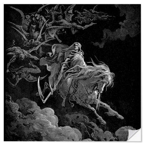 Naklejka na ścianę Death on a pale horse